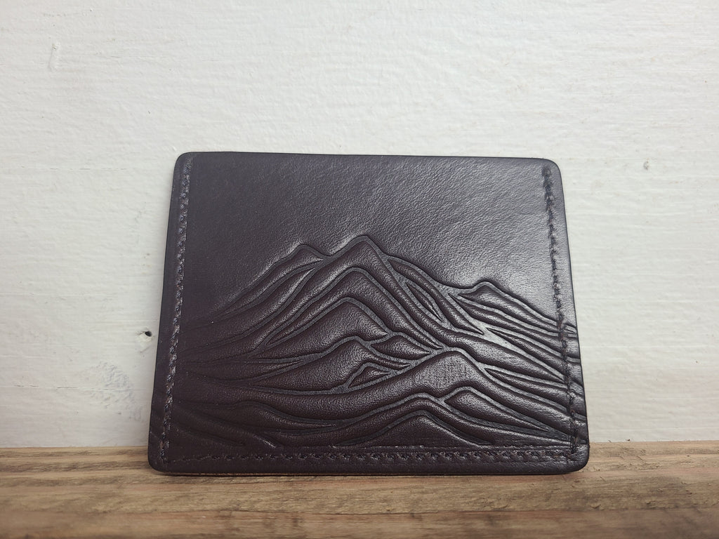 Horizontal Card Wallet - Dark brown mountains (rts)