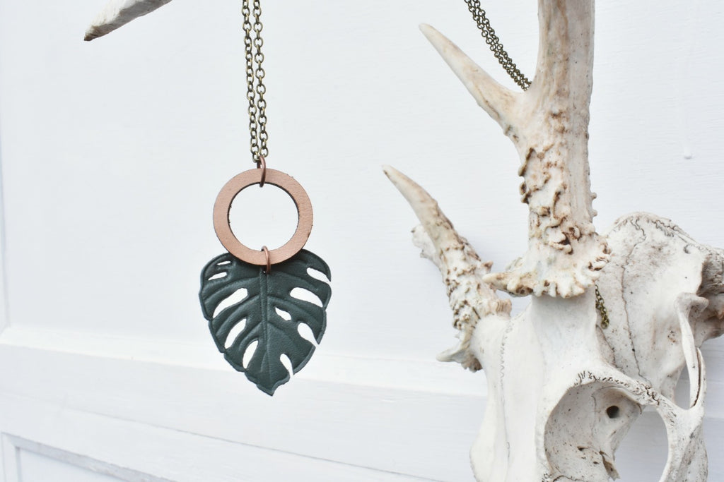 Monstera Leaf Necklace